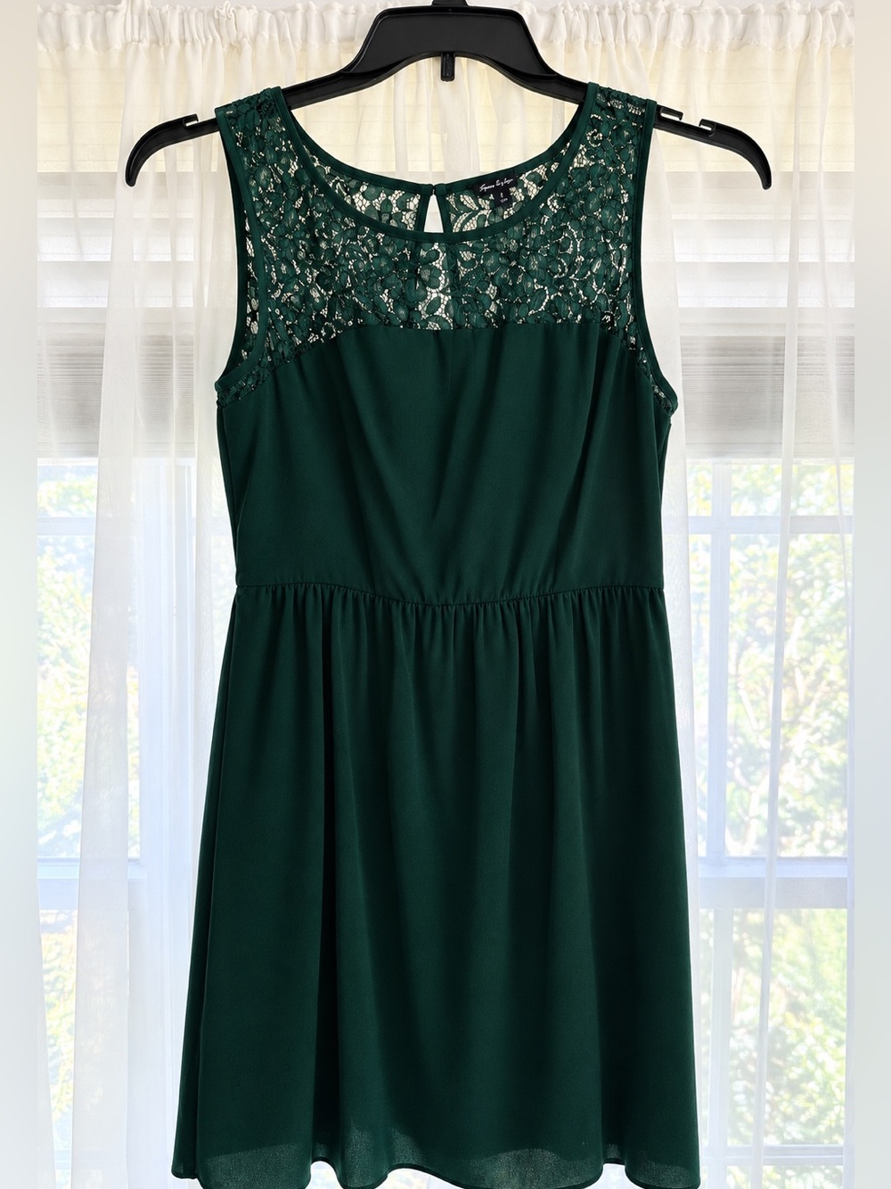 Sleeveless American Eagle Lace Dark Green Women's Dress